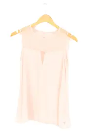 Vorschaubild 1 von Damen Top XS 32 Rosa Elegant Ärmellos Spitze Polyester