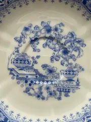 Vorschaubild 2 von Unterteller Porzellan Klassisch blaues Blumenmuster 15cm