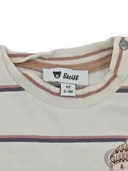 Vorschaubild 4 von Langarmshirt Gr. 62 Baby Bär Applikation Streifen Beige
