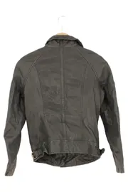 Vorschaubild 2 von Damen Lederjacke Gr. 34/XS Grau Vintage Bikerjacke