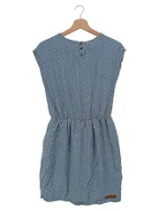 Vorschaubild 2 von Damen Freizeitkleid Gr. 36/S Blau Maritim Anker Muster Viskose