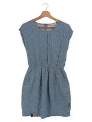 Vorschaubild 1 von Damen Freizeitkleid Gr. 36/S Blau Maritim Anker Muster Viskose