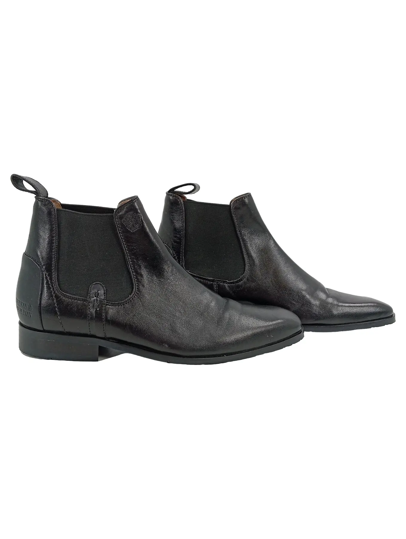 MELVIN & HAMILTON Chelsea Boots Herren Leder Stiefelette Business Schwarz 39