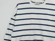 Vorschaubild 4 von Damen Pullover Maritim Gestreift Weiß Langarm Baumwolle Gr. 40 L