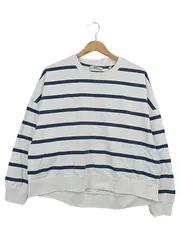 Vorschaubild 1 von Damen Pullover Maritim Gestreift Weiß Langarm Baumwolle Gr. 40 L