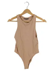 Vorschaubild 2 von Damen Body ärmellos Beige Gr. S Basic Stretch Bodysuit