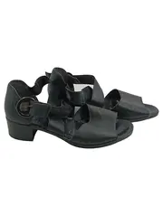 Vorschaubild 1 von Sandaletten Damen Leder Schwarz Größe 41.5 Klassisch Riemchen