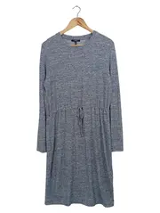 Vorschaubild 1 von Strickkleid Damen Gr. 40/42 L Grau Meliert Feinstrick Kleid