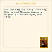 Vorschaubild 2 von Autogenes Training Rolf Faller Anwendung Heilwirkungen Methoden