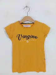 Vorschaubild 2 von T-Shirt Kinder Gr. 116 Gelb Kurzarm Casual Baumwolle