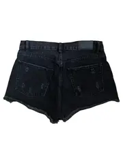 Vorschaubild 2 von Damen Jeans-Shorts Schwarz Gr. 36 Distressed Hotpants Casual