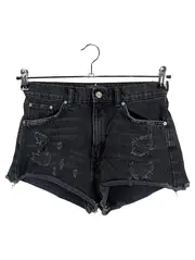 Vorschaubild 1 von Damen Jeans-Shorts Schwarz Gr. 36 Distressed Hotpants Casual