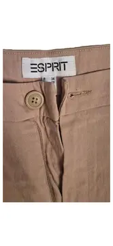 Vorschaubild 2 von Damen Stoffhose Beige Gr. 36 Business Hose Weite Bein