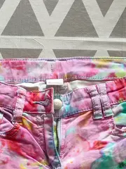 Vorschaubild 2 von Mädchen Jeans Slim Fit Gr. 146 Mehrfarbig Blumenmuster