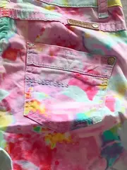 Vorschaubild 3 von Mädchen Jeans Slim Fit Gr. 146 Mehrfarbig Blumenmuster