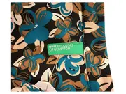 Vorschaubild 2 von Bluse Damen Gr. S Langarm Blumenmuster Türkis