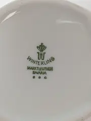 Vorschaubild 2 von Milchkännchen Porzellan Weiß Goldrand Geometrisch Elegant