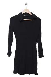 Vorschaubild 1 von Damen Blusenkleid Hemdblusenkleid Gr. 34/XS Schwarz Elegant