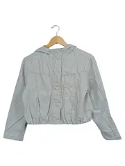 Vorschaubild 1 von Leichte Jacke Kapuze Grau Gr. 164 Baumwolle Freizeit Kinder