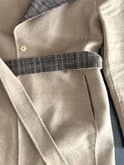 Vorschaubild 3 von Damen Wollmantel Gr. 40 Beige Klassisch