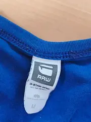 Vorschaubild 6 von Herren T-Shirt V-Ausschnitt Blau Gr. M Basic Baumwolle