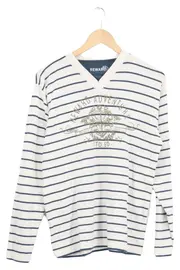 Vorschaubild 1 von Herren Pullover L gestreift V-Ausschnitt Baumwolle Casual Maritim