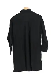 Vorschaubild 2 von Damen Hemdblusenkleid Gr. 34/XS Schwarz Lyocell Minimalistisch Modern
