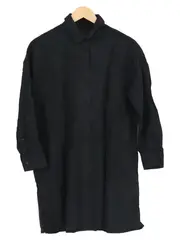 Vorschaubild 1 von Damen Hemdblusenkleid Gr. 34/XS Schwarz Lyocell Minimalistisch Modern