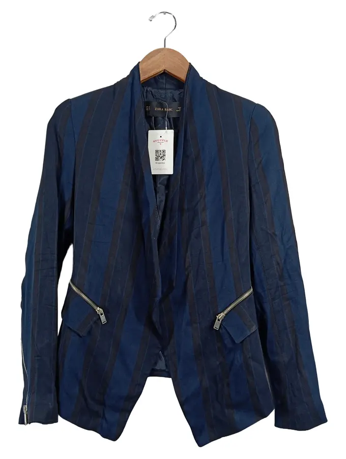 Zara Jacke Zara Blazer Blau Kariert ZARA Damen Blazer Gestreift