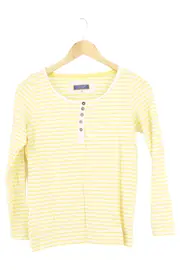 Vorschaubild 1 von Damen Langarmshirt Gr. 36/S Gelb Gestreift Casual Preppy