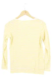 Vorschaubild 2 von Damen Langarmshirt Gr. 36/S Gelb Gestreift Casual Preppy