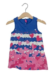 Vorschaubild 1 von Kinder Sommerkleid Mädchen Gr. 80 Herz Muster Baumwolle