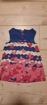 Vorschaubild 2 von Kinder Sommerkleid Mädchen Gr. 80 Herz Muster Baumwolle