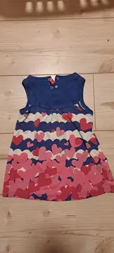 Vorschaubild 4 von Kinder Sommerkleid Mädchen Gr. 80 Herz Muster Baumwolle