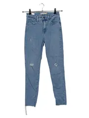 Vorschaubild 1 von Damen Skinny Fit Jeans Blau W26/34/XS Ripped Cut-Outs Lyocell