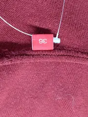 Vorschaubild 4 von Damen Strickjacke Rot Gr. 36/S Klassisch Elegant Viskose Baumwolle