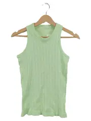 Vorschaubild 1 von Mädchen Ripp-Top Tanktop Basic Grün Gr. 158 Baumwolle