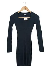 Vorschaubild 1 von Damen Etuikleid XS Schwarz Rippstrick Elegant Modisch