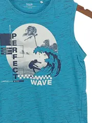 Vorschaubild 3 von Kinder T-Shirt Surfer Motiv Blau Gr. 134/140 Sportlich