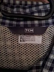 Vorschaubild 3 von TCM Herren Business Hemd Blau Kariert Gr. 42 / XXS Langarm Polyester