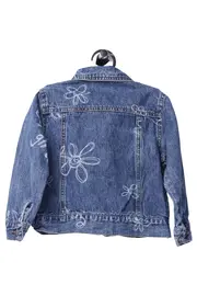Vorschaubild 2 von Kinder Jeansjacke Gr. 92 Blau Casual mit Blumenmuster