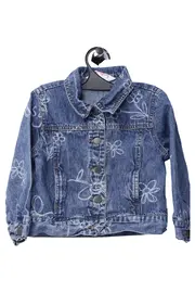 Vorschaubild 1 von Kinder Jeansjacke Gr. 92 Blau Casual mit Blumenmuster