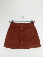Vorschaubild 2 von Damen Cordrock Gr. M Braun Casual Minirock