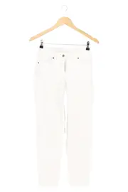 Vorschaubild 1 von Damen Stoffhose M Weiß Baumwolle Elegant Klassisch Casual