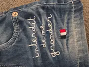 Vorschaubild 3 von Interdit de me gronder Jeansrock Kinder Gr. 92 Blau Stickerei