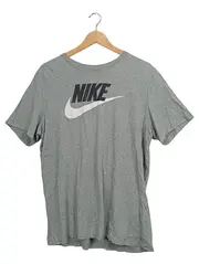Vorschaubild 1 von Herren T-Shirt Grau Sportlich Gr. 50;L Logo-Print Baumwolle
