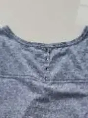 Vorschaubild 5 von Damen T-Shirt Gr. 34/XS Grau Meliert Basic Kurzarm Brusttasche