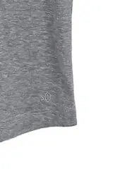 Vorschaubild 4 von Damen T-Shirt Gr. 34/XS Grau Meliert Basic Kurzarm Brusttasche