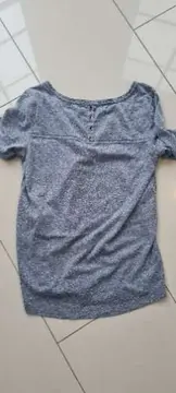 Vorschaubild 2 von Damen T-Shirt Gr. 34/XS Grau Meliert Basic Kurzarm Brusttasche