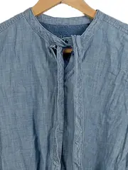 Vorschaubild 2 von Damen Blusenkleid Jeansoptik Gr. S/36 Blau Baumwolle